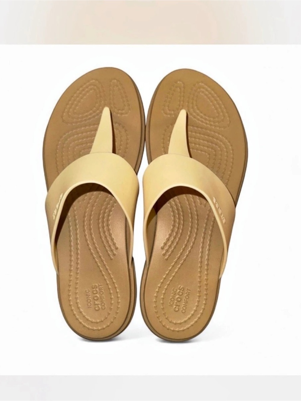 Crocs Kadee II Flip Flop Women's Yellow Sandals Size 6